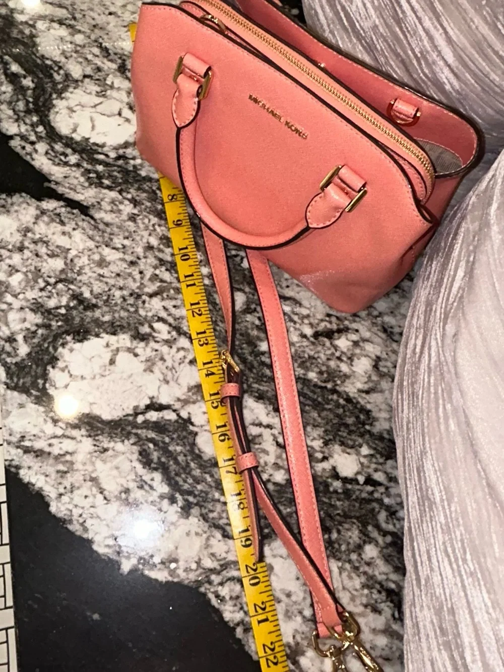 Michael Kors Coral Pink Saffiano Satchel